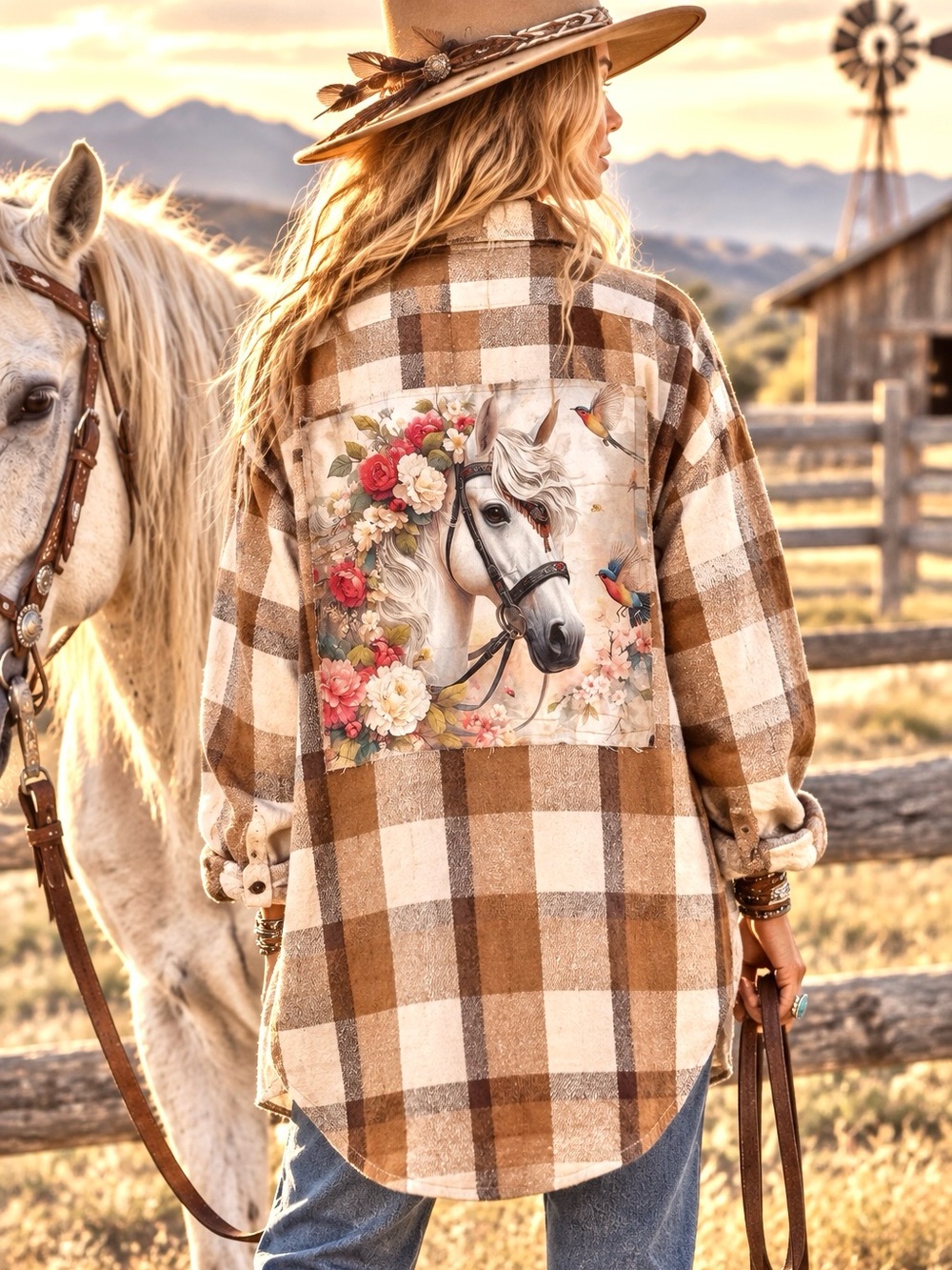 Giveaway Sept 26” during LIVE Rare HORSE Plaid Horse SHACKET Shirt Jacket